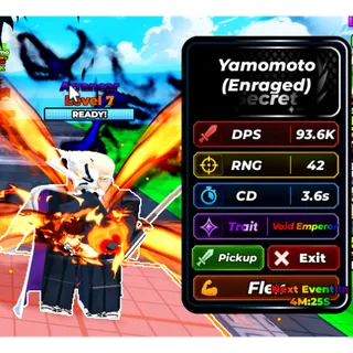 Arrancar Yamomoto (Enraged) 93.6K DPS - Defend Ur Base With Anime