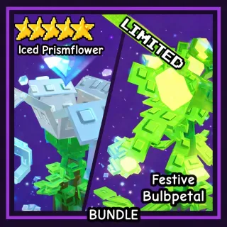 Iced Prismflower & Festive Bulbpetal - Garden Tower Defense