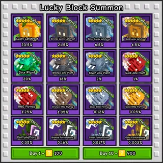 Lucky Block Summon Set - Garden Tower Defense