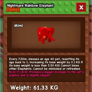 RAINBOW HATCH ELEPHANT