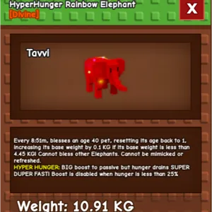 Rainbow Hatch elephant