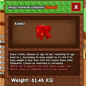 RAINBOW HATCHED ELEPHANT