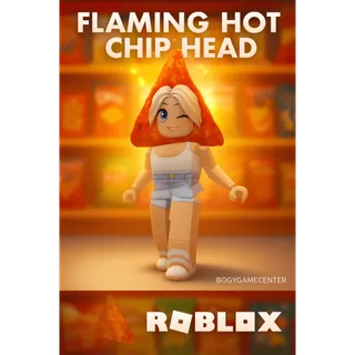 Roblox Flaming Hot Chip Head (Hat) (Effect) (Very Good Rated) (Prime Gaming)