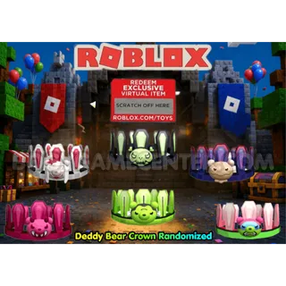 Roblox – Deddy Bear Crown Randomized (Head) (Randomized) (Bear Plush Deddy Bears All Series 6″ Coffin (Random))