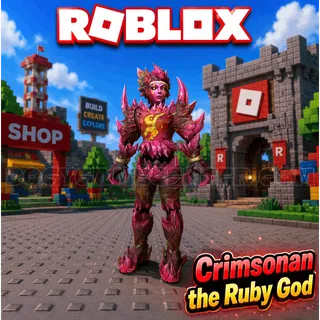 Roblox - Crimsonan the Ruby God (Bundles) (Classic Roblox Toys Imagination Collection Series 1)