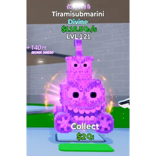 Tiramisubmarini Crystal - GO UP FOR BRAINROTS