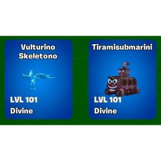 tiramisubmarini + vulturino skeletono AQUA - GO UP FOR BRAINROTS