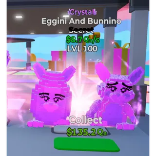 Eggini And Bunnino Crystal - GO UP FOR BRAINROTS