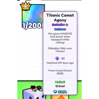 #1 SERIAL  RAINBOW TITANIC COMET AGONY  (33B RAP)| PETS GO