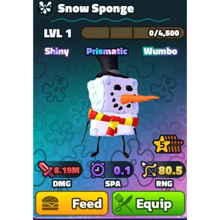 5 STAR SW SNOW SPONGE | SPONGEBOB TOWER DEFENSE | SBTD