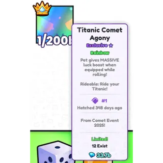 RAINBOW TITANIC COMET AGONY | PETS GO