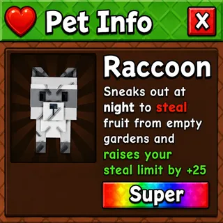 RACCOON | GROW A GARDEN 2 | GAG2