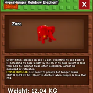 Rainbow Hatched Elephant