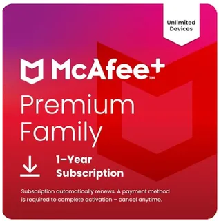 Mcafee+ Premium Family 1 Year Unlimited Devices