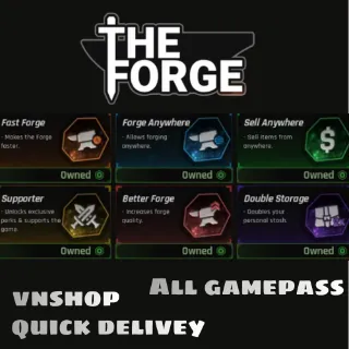 All gamepass  (The forge roblox)