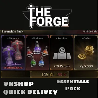Essentials pack gamepass  (The forge roblox)