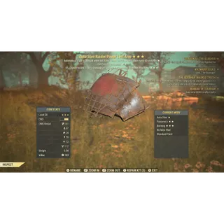 Auto Stim Poisoner's Burning Raider Power Left Arm - Fallout 76 (Xbox) - 3 Star Legendary