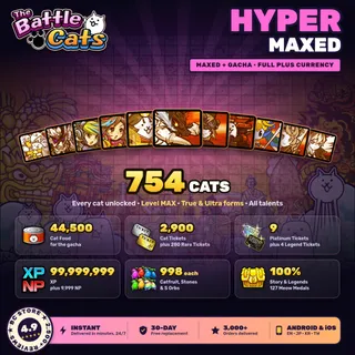Hyper maxed Battle Cats account [Android/iOS] [Global/EN]
