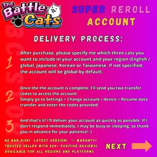Super reroll / gacha Battle Cats account [Android/iOS] [All regions]