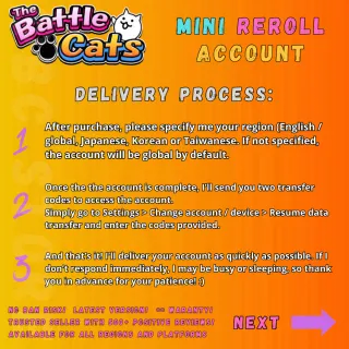 Mini reroll / gacha Battle Cats account [Android/iOS] [All regions]