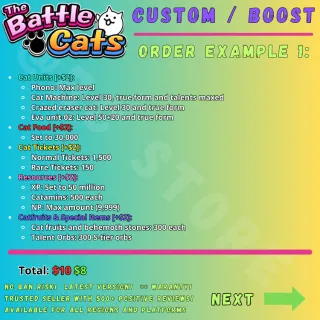 Custom / b00st Battle Cats acc0unt [Android/iOS] [All regions]