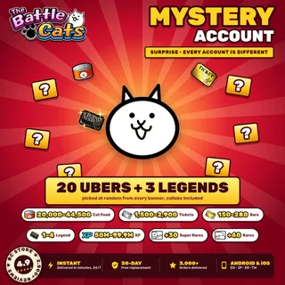 Mystery account / 20 random ubers Battle Cats account [Android/iOS] [Global/EN]