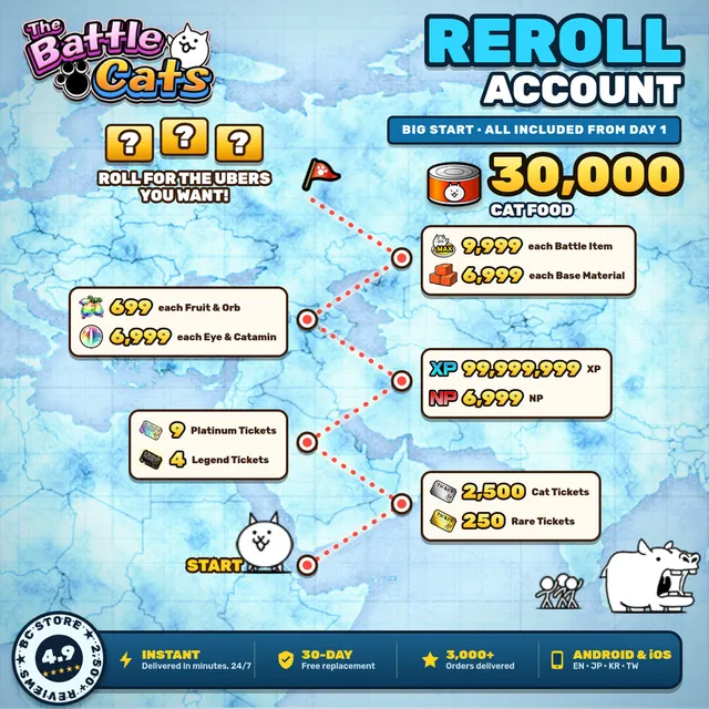 Reroll / gacha Battle Cats account [Android/iOS] [Global/EN] - iOS Game ...