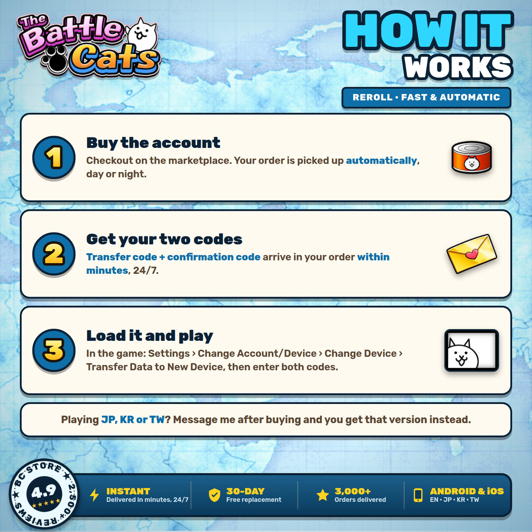 Reroll / gacha Battle Cats account [Android/iOS] [Global/EN] - iOS Game ...
