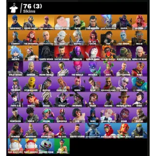 [PC/PSN/XBOX/NINTENDO] 76 Skins | OG STW | Rogue Agent | Darth Vader | The Ageless | Raven | The Origin | Valor NCC19