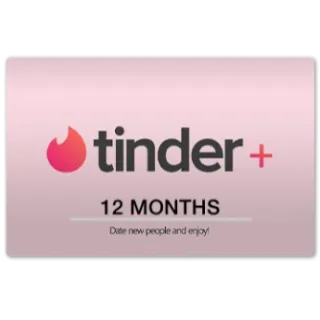 Tinder Plus Subscription 12 Months (Global)