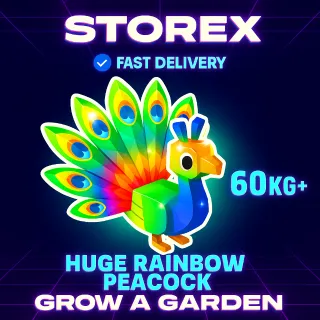Grow a Garden – Rainbow Huge Peacock 60KG+ | Fast Delivery | STOREx