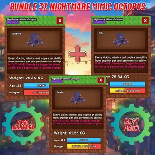 BUNDLE 3X NIGHTMARE MIMIC OCTOPUS