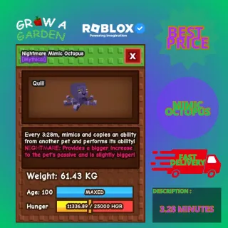 HUGE NIGHTMARE MIMIC OCTOPUS | 60 KG+