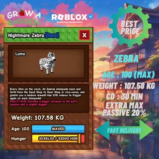 COLOSSAL NIGHTMARE ZEBRA