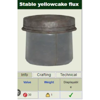 500 stable yellocake flux