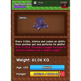 nIGHTMARE  HUGE MIMIC 61 KG 