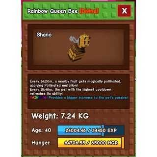 Rainbow queen bee for the next event