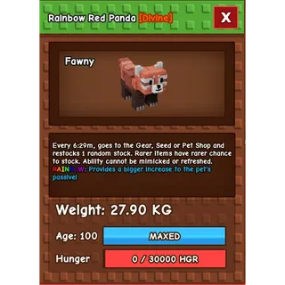 Rainbow red panda 27 kg