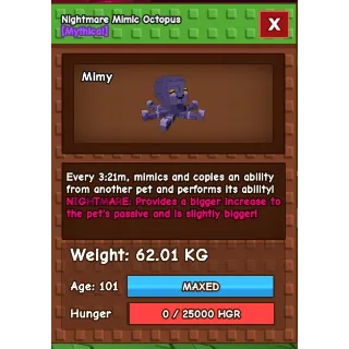 nightmare mimic 62 kg