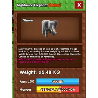 nightmare elephant 2.5kg base  for my friend Jaib