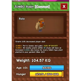 collossal/godly jumbo robin max 104kg (cheapest)