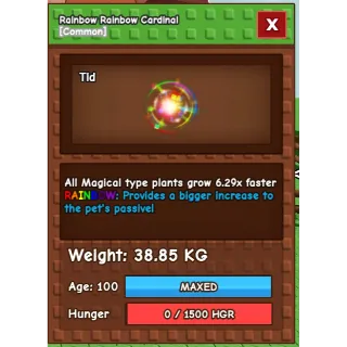 rainbow hatched rainbow cardinal