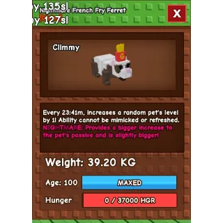 Nightmare french fry ferret (39kg)