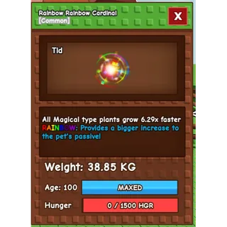 rainbow hatched rainbow cardinal