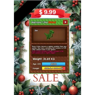 Nightmare t-rex (31.65 kg max age)