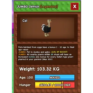 Godly colossal huge ostrich - 103 kg