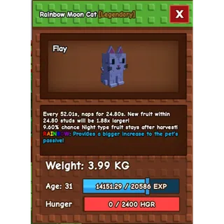 rainbow moon cat (for collectors)