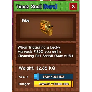 godly titanic topaz snail
