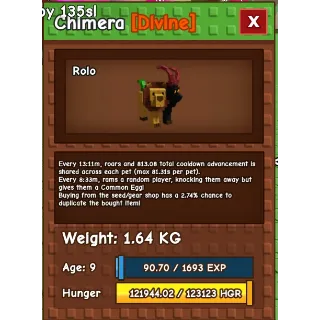 Chimera (new divine pet)