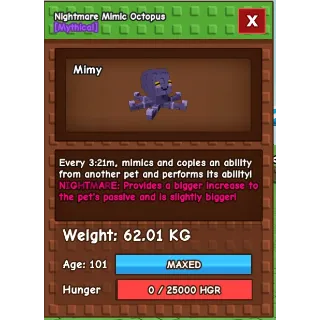 nightmare huge mimic 62 kg